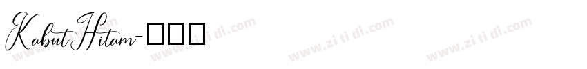 Kabut Hitam字体转换
